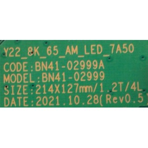 LED DRIVER PARA TV SAMSUNG NEO QLED / NUMERO DE PARTE BN94-17422A / BN41-02999A / BN97-19366A / BN9417422A / Y22_8K_65_AM_LED_7A50 / PANEL'S CY-TB065JMHV1H / CY-TB065JLA / DISPLAY ST6451E03-3 / 52456B / MODELOS QN65QN800BFXZA CC02 / QN65QN900BFXZA AA01